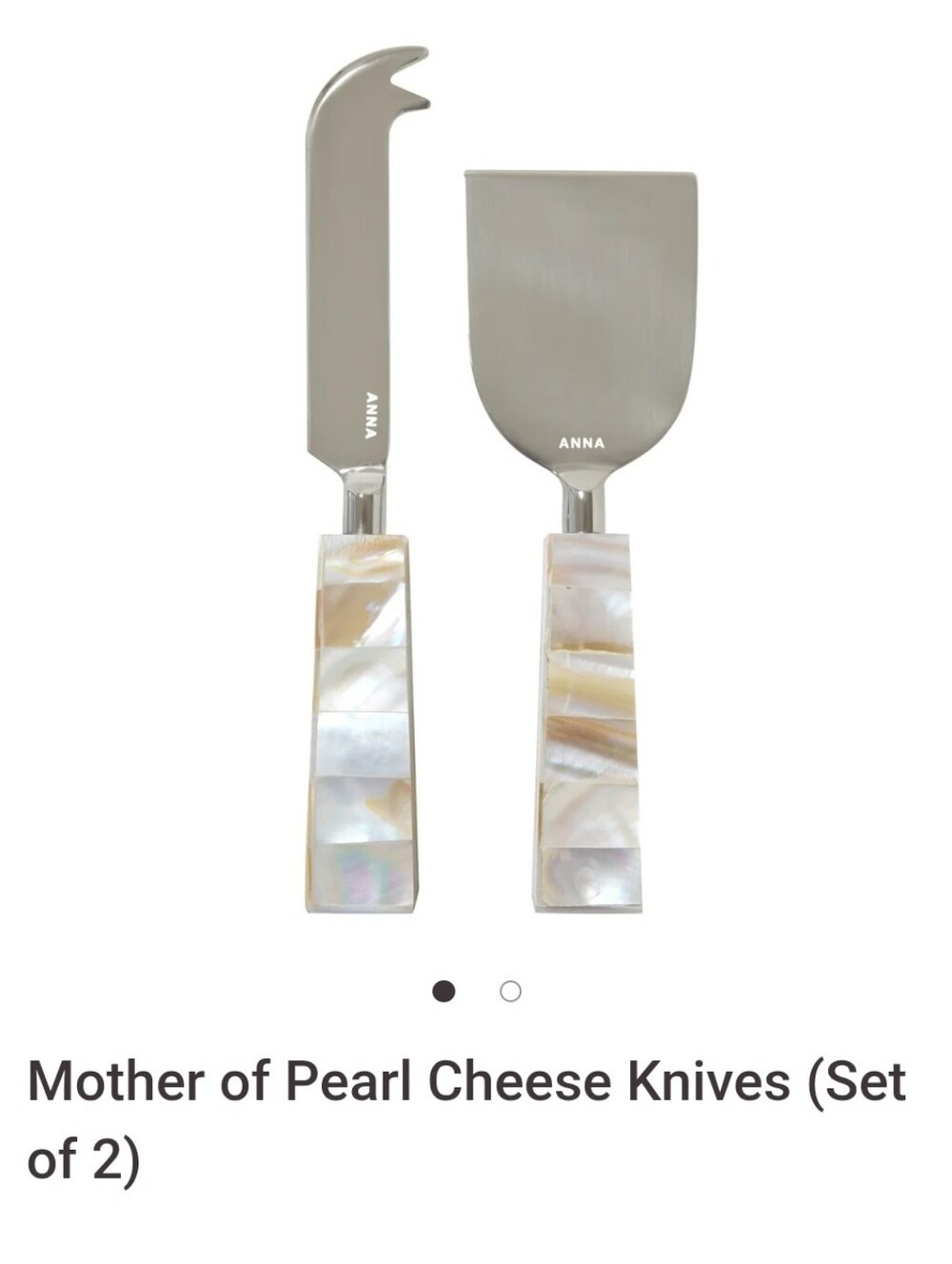 NIB Mother Of Pearl Cheese Knives